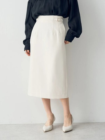 典雅側金屬釦環造型修身窄長裙(7D41L0L0200) - YECCA VECCA