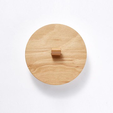 圓形家用垃圾桶11.4L專用原木蓋-附真皮把手(TUBELOR HOMME系列專用)