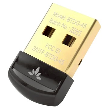Avantree 迷你型藍牙5.0 USB發射器 適用於Win10系統的電腦  DG45  金色 + 黑色  1個