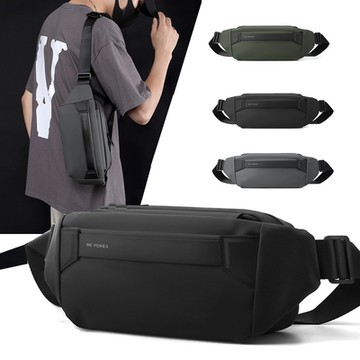 A CLASSIC全新機能胸前單肩包潮流休閒輕便斜背包