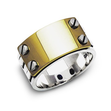 18K金飾牌 / 戒指 銀925 / 銀飾 男款 / 男士贈禮 / fc49k