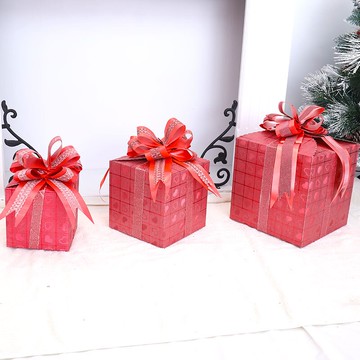 圣誕節裝飾品禮物盒禮品盒包裝盒子擺件陳美商場櫥窗活動布置道具