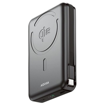 AIDOGA 艾迪伽 Qi2 10000mAh 磁吸無線充電行動電源  PB-4241  岩石黑