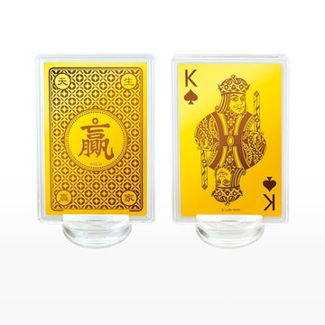 J code真愛密碼金飾 贏家黃金撲克牌-黑桃K