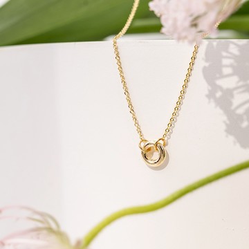 甜甜圈簡約項鍊-D20117