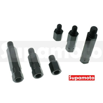 -Supamoto- 白鐵後照鏡轉接螺絲 (增高/後視鏡/M8/M10/SUS304/反牙/正牙/加高/不鏽鋼)