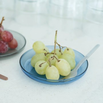 日本 amabro 雙色光影 玻璃餐盤（五色） - 琥珀黃