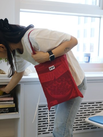Clear Light Bag - Love Red