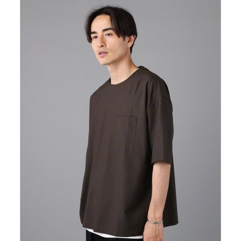 Tシャツ カットソー メンズ 日本製 国産 トロピカルウール バックZIP