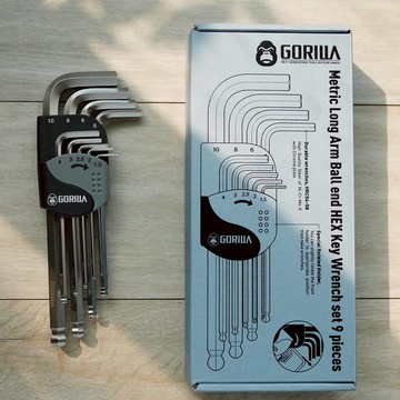 【Gorilla】9in1精密耐用六角球頭扳手組 六角扳手 台灣製造精品