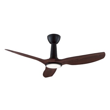 【DC節能】49吋黑色+木紋葉片遙控吊扇燈(LED20W)  F03-T-002