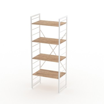 特力屋萊特四層架白框/淺木紋寬60*深40*高158公分