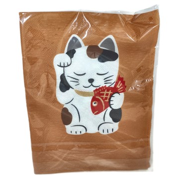 諾倫 七隻幸運貓 85cm x 90cm 100% 聚酯纖維  90 x 80cm  黃色