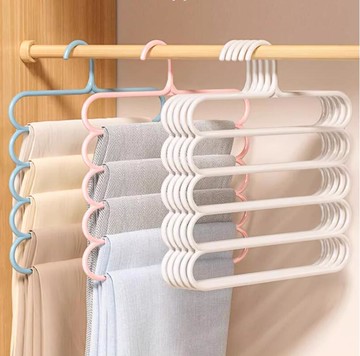 5個裝 褲架家用褲子衣架掛褲子專用衣櫃內置褲掛收納神器折疊無痕褲夾子【繁星小鎮】