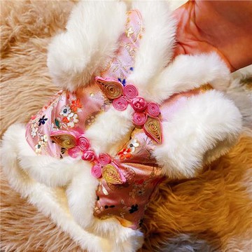 夕顏小主旗袍 寵物衣服狗狗服裝秋冬加絨加厚保暖唐裝中國泰迪熊