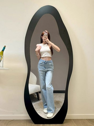 中古全身鏡家用落地鏡異型鏡壁掛高級感穿衣鏡臥室大試衣鏡子/全身鏡/試衣鏡/穿衣鏡/落地鏡/掛壁鏡/鏡子