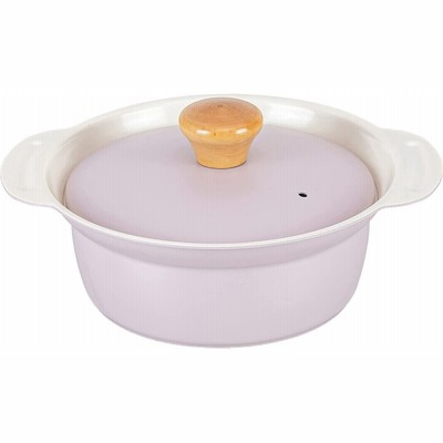 和平フレイズ 卓上鍋 16cm パープル 1人用 軽い ミニサイズ セラミック加工 IHガス対応 プチなべ RB-2095
