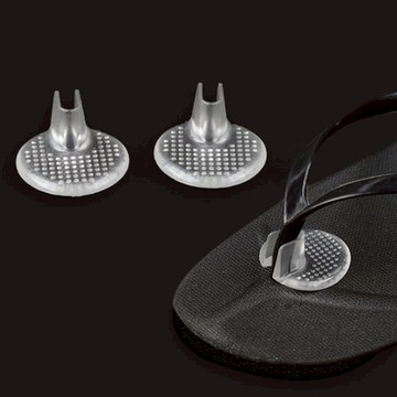 (杰恆)los1050貳組小圓點防滑夾腳人字拖GEL透明防磨前半墊夾腳高跟鞋