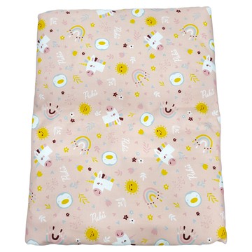 PUKU 藍色企鵝 輕柔印花被 100%純棉 親膚  小馬 粉色  75 x 100cm