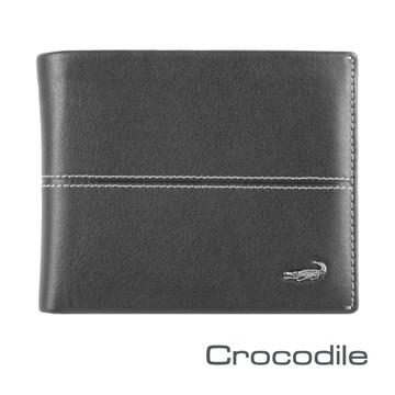 Crocodile Classic 經典系列素面軟皮短夾   0203-3607