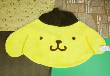 【震撼精品百貨】Pom Pom Purin 布丁狗~地墊-大頭造型-黃色