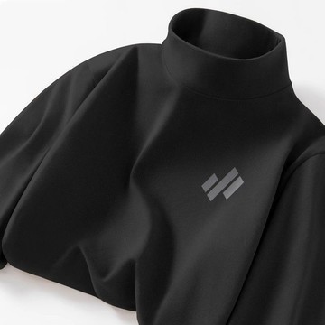 😍免運💥台灣出貨💥2025新款半高領雙面德絨加絨加厚內搭上衣青少年打底衫男士秋冬季