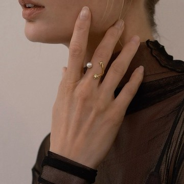 Starry Sparkle Ring (gold)&(silver)