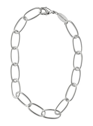 Chain Necklace In Silver Brass Woman