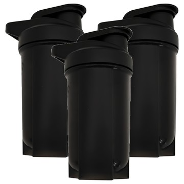 經典手提直飲搖搖杯 攪拌球健身杯 大容量 加厚杯身 不鏽鋼球 清晰刻度  灰色  500ml  3個