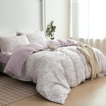 (雙人/加大/特大) / 抗菌天絲™兩用被床包組 /  紫夢初晴 / HOYACASA