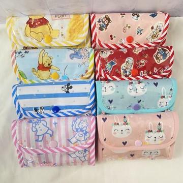 手作昭和卡通風琴包流沙pvc防疫小包手賬包可愛證件卡片收納包