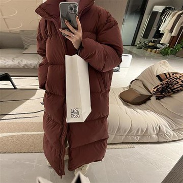 【米蘭精品】真羽絨90%鴨絨羽絨外套夾克-寬鬆時尚大被子立領長款白鴨絨服女夾克4色74jx11