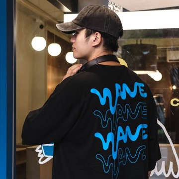 Sweet & Sour | 落肩寬版T恤上衣-Wave