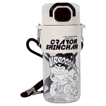 Shinchan 蠟筆小新 優貝選 直飲吸管 兩用背帶大容量水壺  1個  650ml  白色