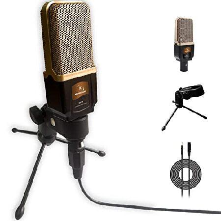 KILOGOGRAPH Podcast Microphone M998 Condenser Microphone, with Stand, XLR Microphone, 3.5mm Audio Cable, Microphone for PC Sound Board iPhone, Micro