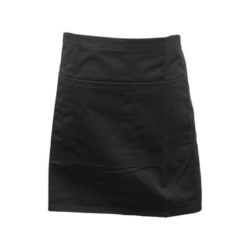 圍裙 【一品川流】時尚帆布半身圍裙-40*70cm-黑色-1件