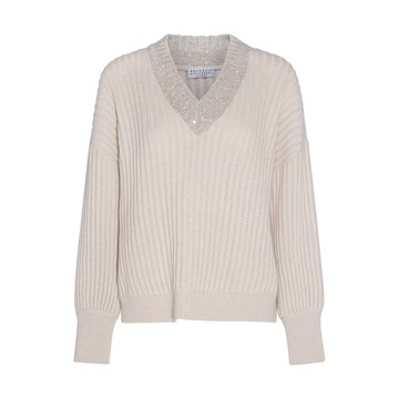 Brunello Cucinelli - Beige Knitted Cashmere Sweater