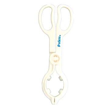 PUKU 藍色企鵝 可拆式奶瓶夾 輕巧方便 防滑易夾 清洗容易 快速拆卸  1支  白色