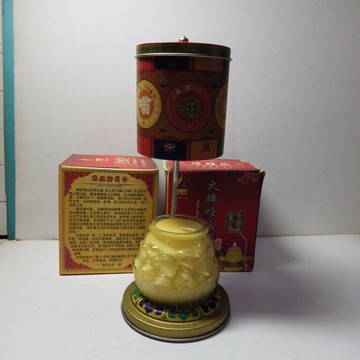 六字大明咒火轉經輪(含36小時蓮花酥油燈一座)