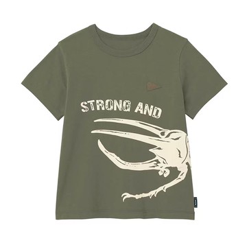 日本千趣會 - 天竺棉印花短袖上衣-鍬形蟲-軍綠