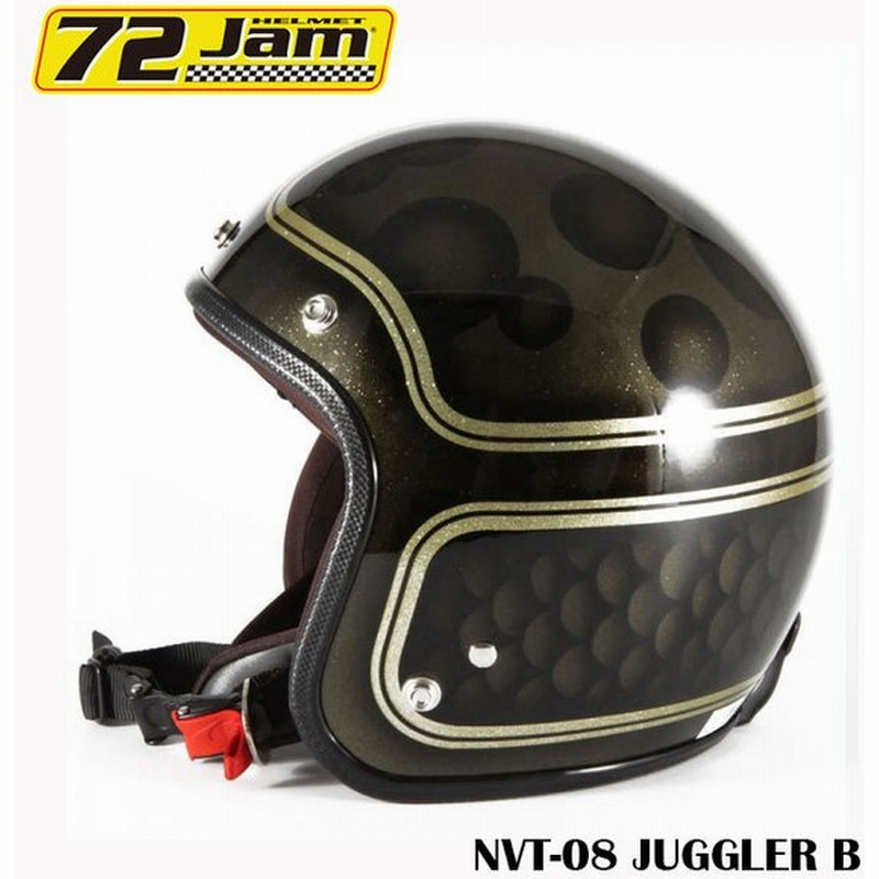 ジェットヘルメット 72jam ヴィンテージblack Vnt 08 Juggler B おしゃれ バイク ヘルメット 通販 Lineポイント最大get Lineショッピング