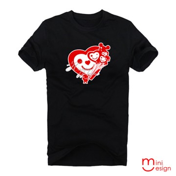 Happy mini 心型公仔氣球潮流設計短T 三色-Minidesign
