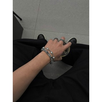 LimeLight☆ 珍珠 麻花 層次 不可拆 珍珠手鍊 珍珠飾品 飾品 男女手鍊 手鍊 ACC-F30006