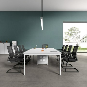 ??快速出貨?? 附發票 會議桌簡約現代長條桌小型會議室辦公桌培訓桌長桌洽談桌椅組合