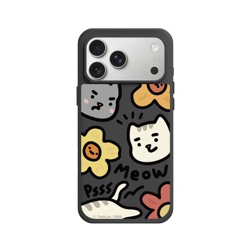 iPhone 17 Pro Max SolidX 黑 - 小貓貓們 Little Cattos - Meow&Flowers