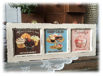 復古做舊木制甜品店經典壁掛 鄉村風格1入