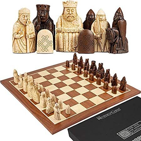 The Isle Of Lewis Large Mahogany Chess Set