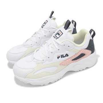 Fila 休閒鞋 Ray Tracer 男鞋 女鞋 白 粉 拼接 厚底 復古老爹鞋 斐樂 4C606Y149