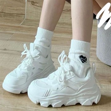 🔥台灣出貨🔥老爹鞋女款女鞋子百搭厚底爆款小白鞋增高休閒運動鞋  老爹鞋 厚底