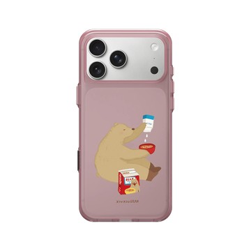 iPhone 17 Pro Max Clear (相機按鈕) 晶醺玫 - 咻咻熊 XiuXiubear - 營養熊麥片